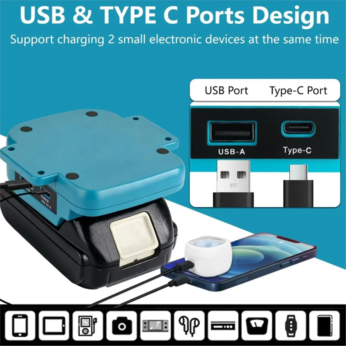 update. Power Wheel Adapter USB Type-C Power Supply Wheel Dock Battery Adapter with 40Amp Fuse for DIY RC for Milwaukee
