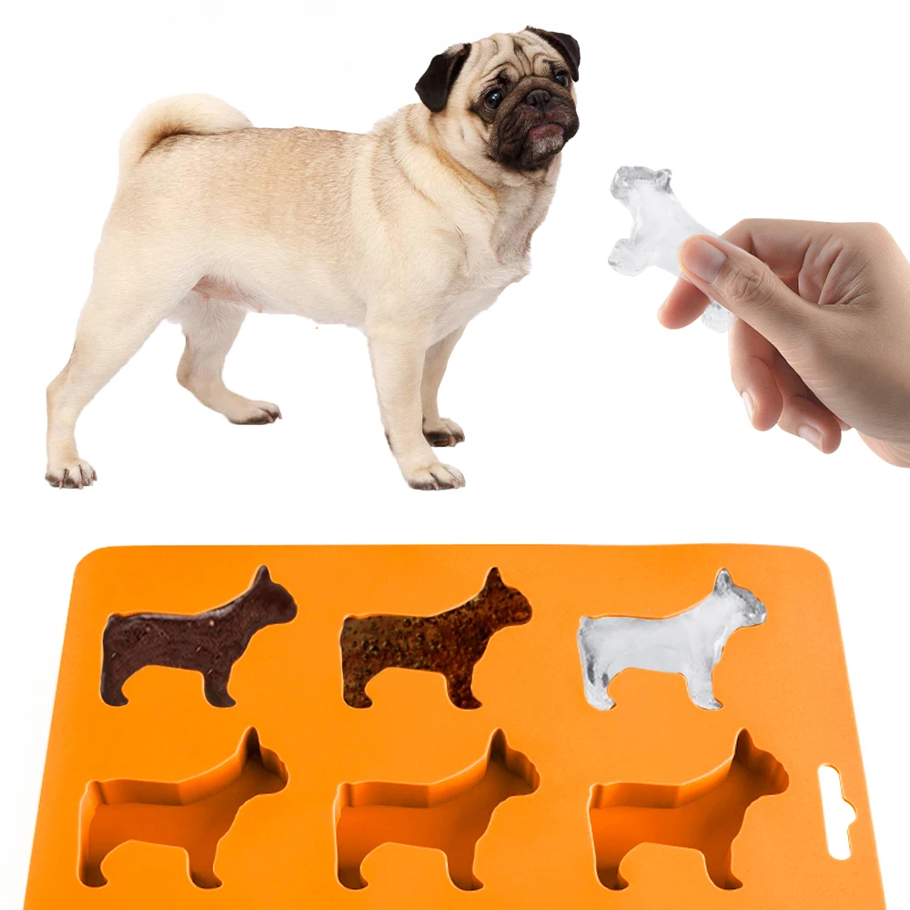 3D Bulldog Chocolate Cake Molds Beer Ice Cube Mold Party DIY Fondant Baking Cooking Decorating Tools Dropshipping