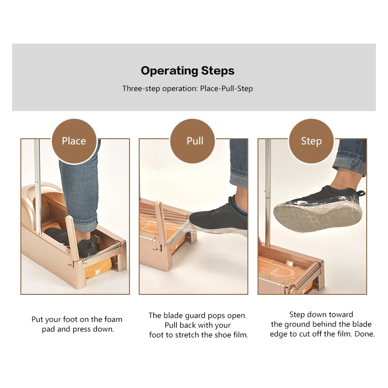 Automatic Household Smart Shoe Cover Machine 2026 New Model Foot Press Disposable Film Indoor Use With Roll Wrap And Shrink
