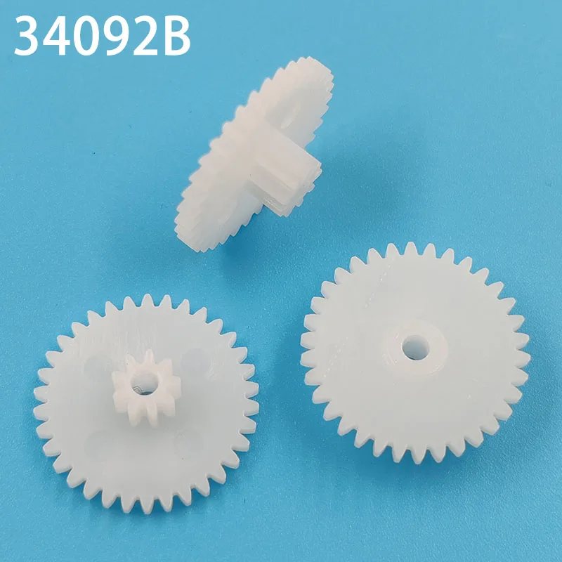 34092B 0.5M Plastic Spur Gear OD 18mm 34 Teeth + 9 Teeth 2mm Loose Fiting DIY Model Steampunk Gears 10pcs/lot