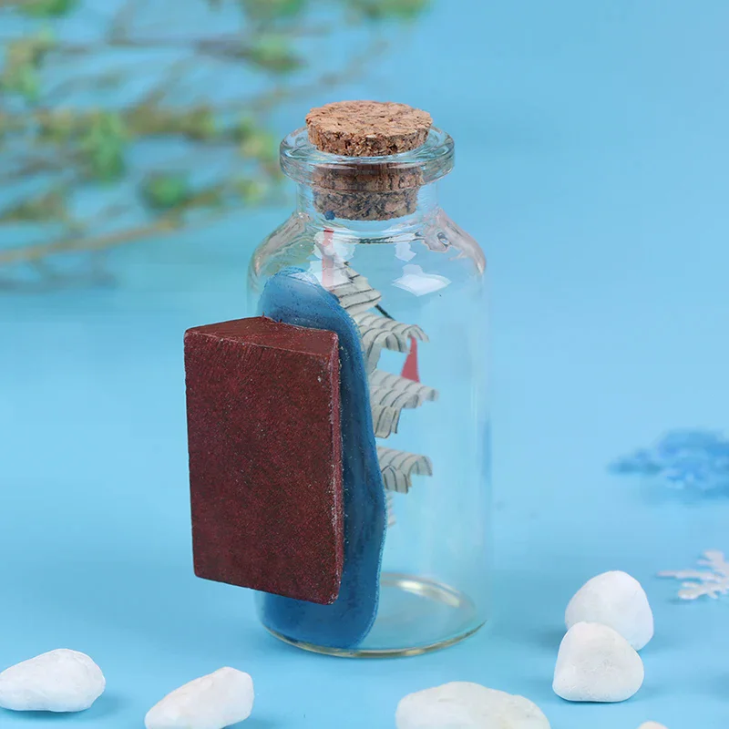 6*2.7CM Dollhouse Glass Drift Bottle Miniature House Decor Kids Toy