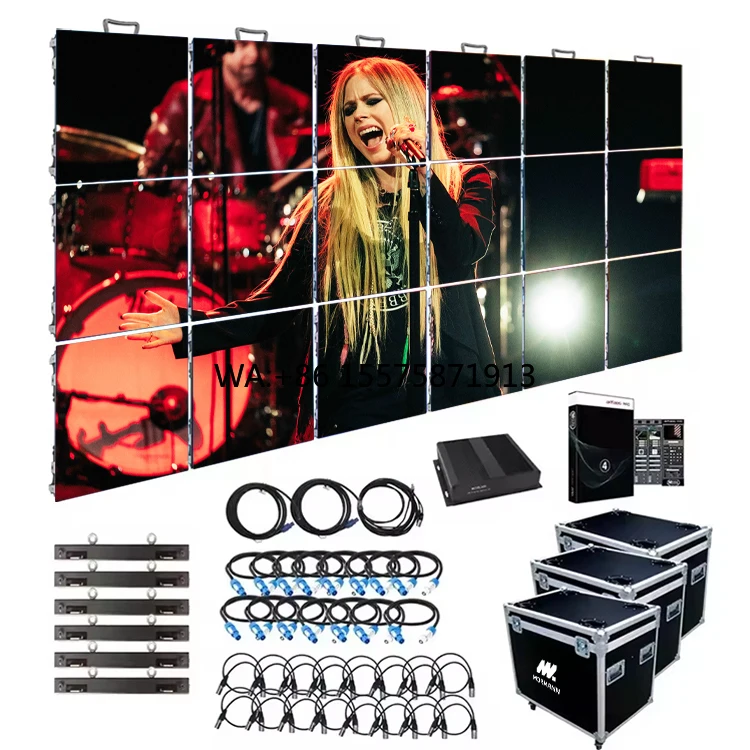 

500X 500Mm P3.9 P3.91 39Mm P391 Indoor Rental Trade Show Dj Booth Led Screen Led Exhibithion Wall Stage Backdrop Led Display