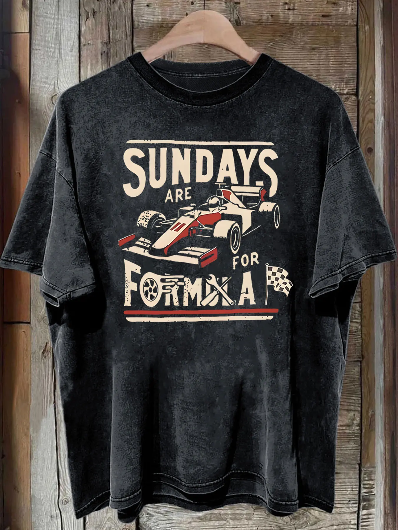 Racing Car Washed Vintage T Shirts Harajuku Graphic  Y2k Top T Shirts  Shirts for Women  Vintage Clothes