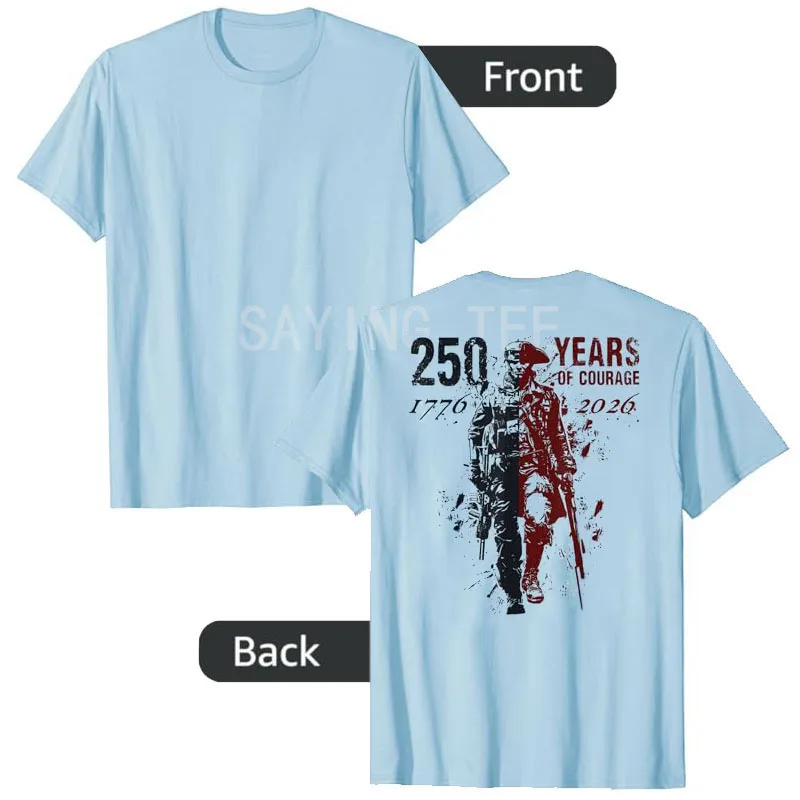 250. Jahrestag 250 Jahre Amerikanisches USA Patriotisches 4. Juli T-Shirt Y2k Herrenmode Kleidung Grafik-T-Shirt Neuartiges Geschenk – Detail 7