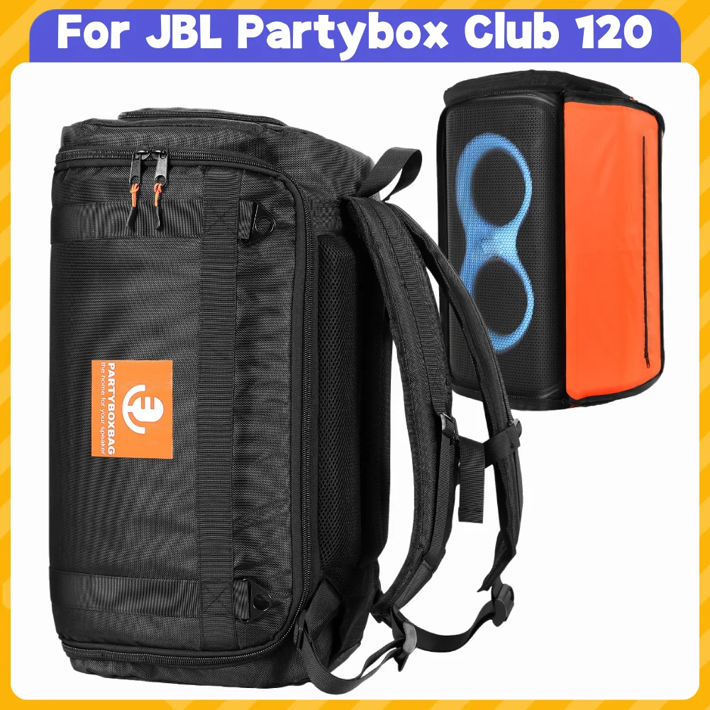 Bolsa de Transporte para Altavoz Portátil, Mochila Impermeable para Altavoz, Estuche de Transporte a Prueba de Golpes para JBL Partybox Club 120