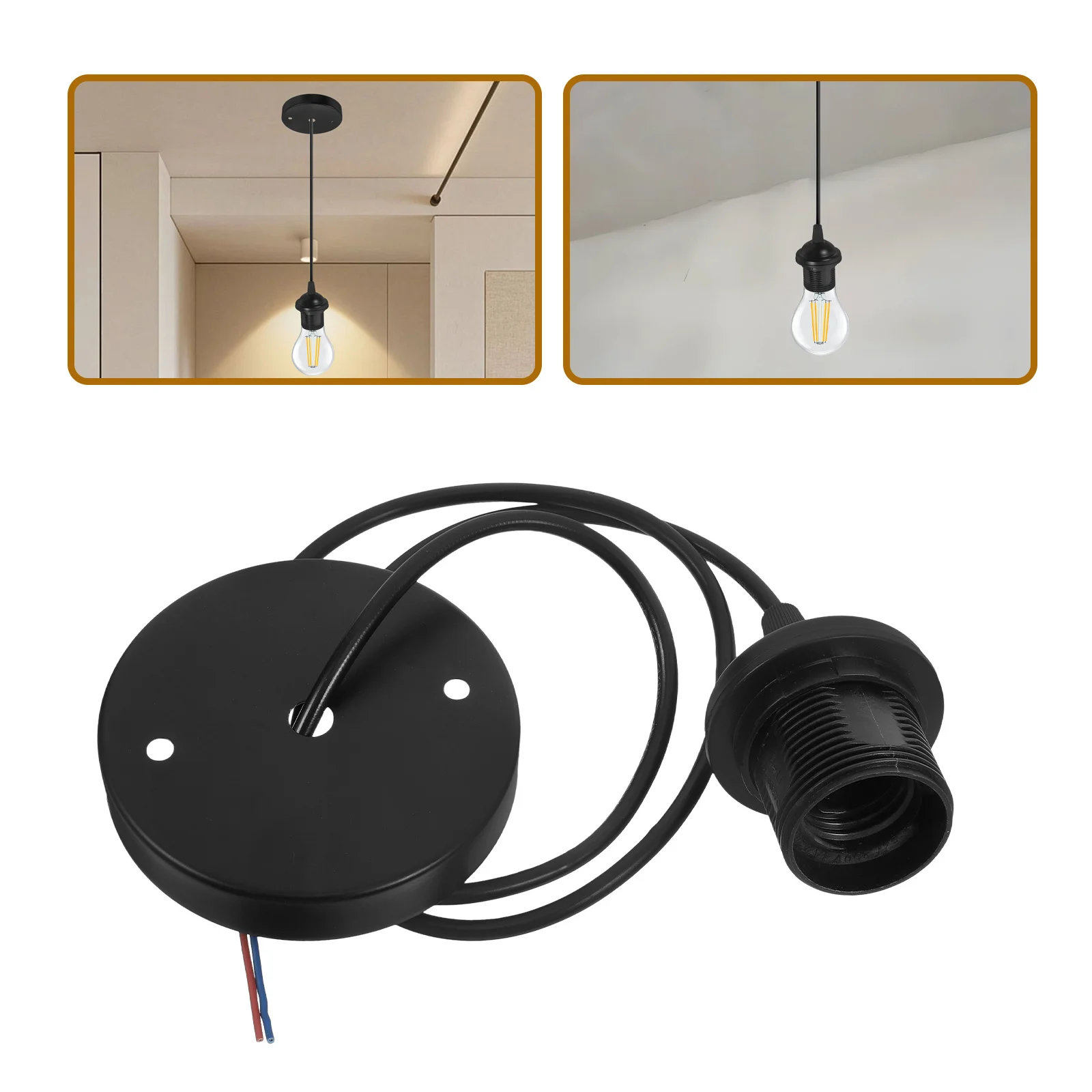 

1 Set Diy Vintage Pendant Light Kit With Adjustable Cord Industrial Lamp Socket For Ceiling Lighting Compatible With Various