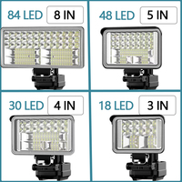 3/4/5/8-in For Makita LED floodlight flashlight work light portable Camping Tool 14.4-20V Lithium Battery Lamp With USB charger