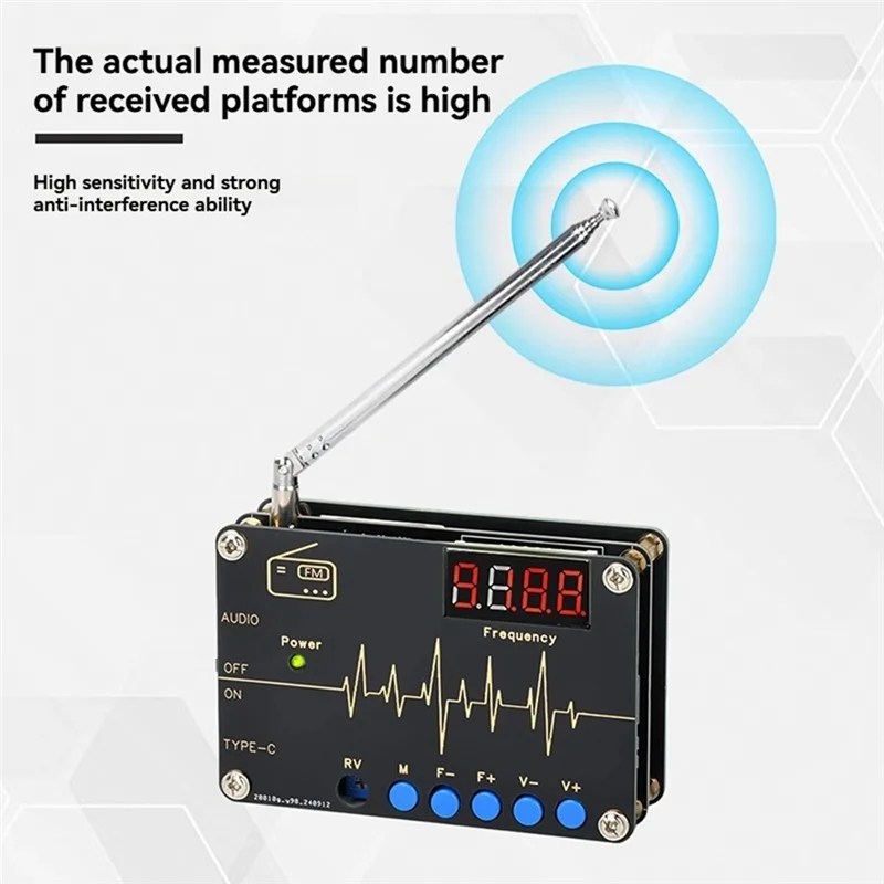 B04B-RDA5807M راديو FM لتقوم بها بنفسك طقم لحام إلكتروني 87-108 ميجا هرتز مع عرض أنبوبي رقمي متحكم تيار مستمر 5 فولت #4