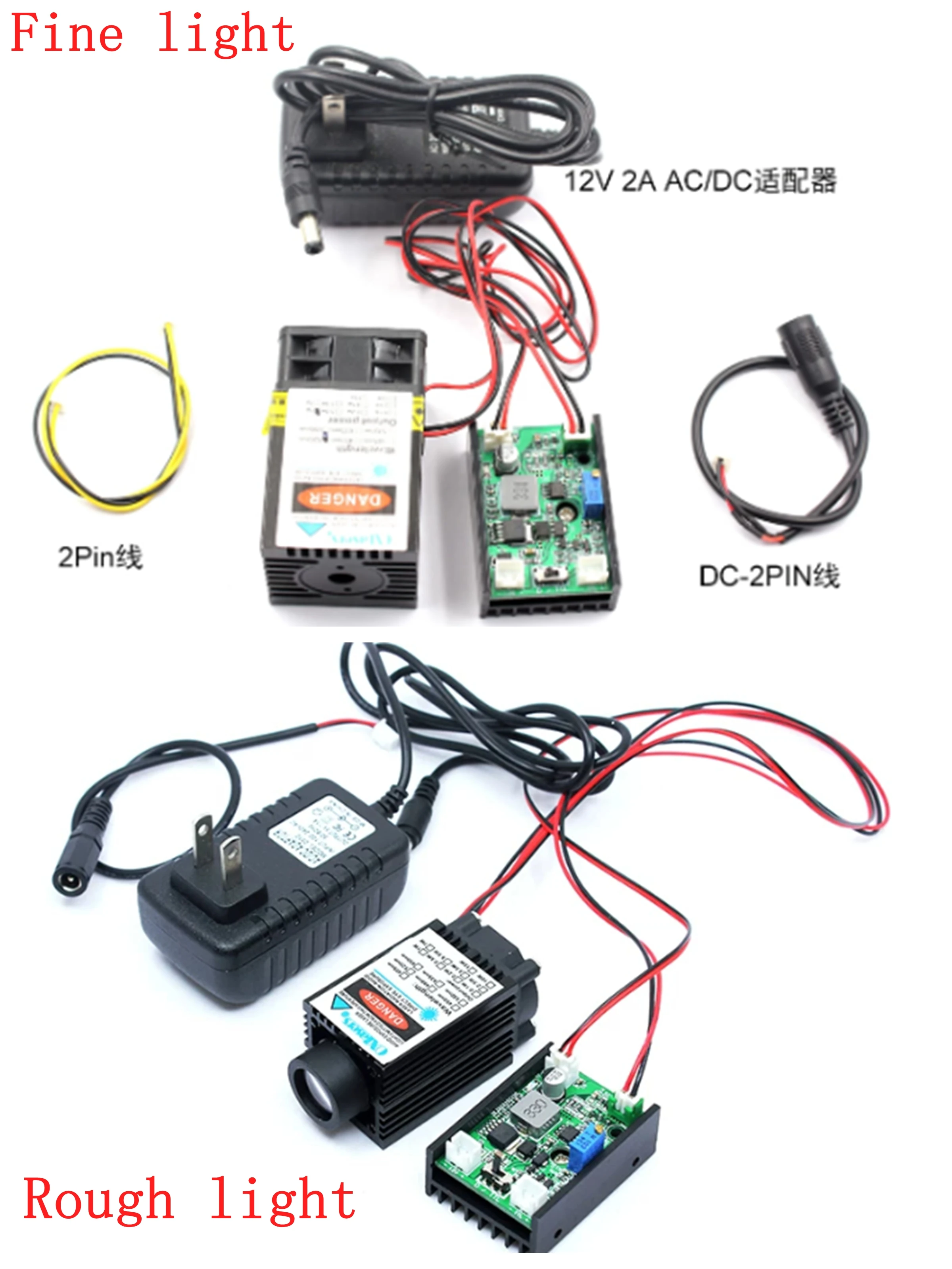 520nm 1000MW Green Light Coarse/Fine LED Module Supports TTL PWM