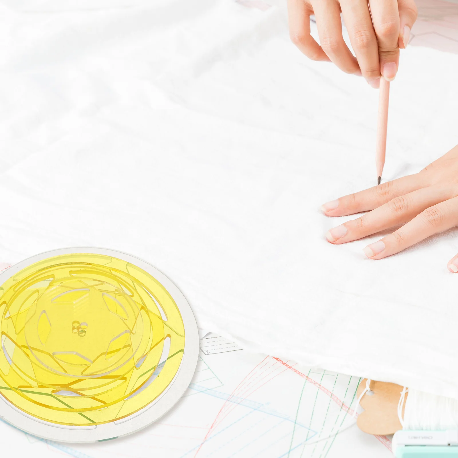 

5Pcs Quilting Stencils Acrylic Sewing Templates DIY Embroidery Patchwork Tools for Quilting Craft Transparent Sewing Templates