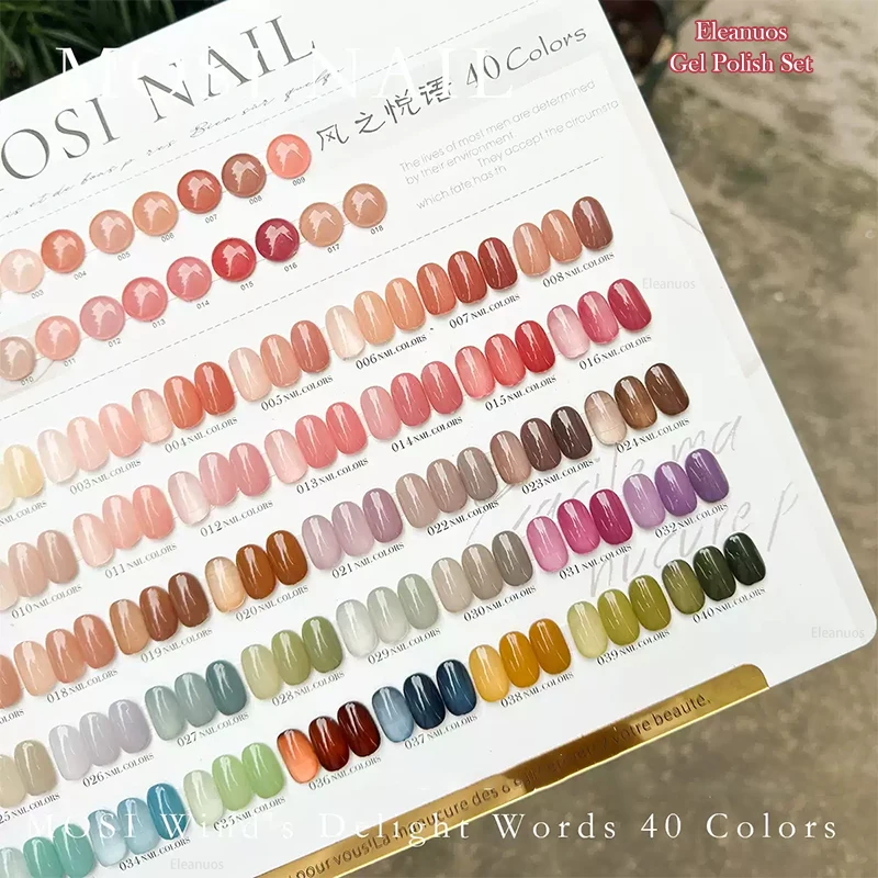 Eissan Eleanous جل تلميع متعدد الاستخدامات 40 قطعة عدة الجليد اختراق الجليد شبه الصلبة اللعاب شبه الدائم التمهيدي UV LED هلام مانيك #5