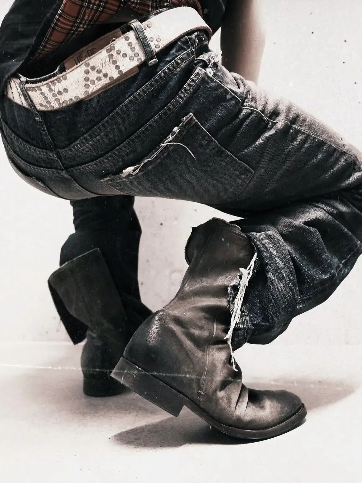 No Faith studios DRIFT Chelsea Boots Full Grain Washed Plant Kneaded Top Cowhide Men's Boots