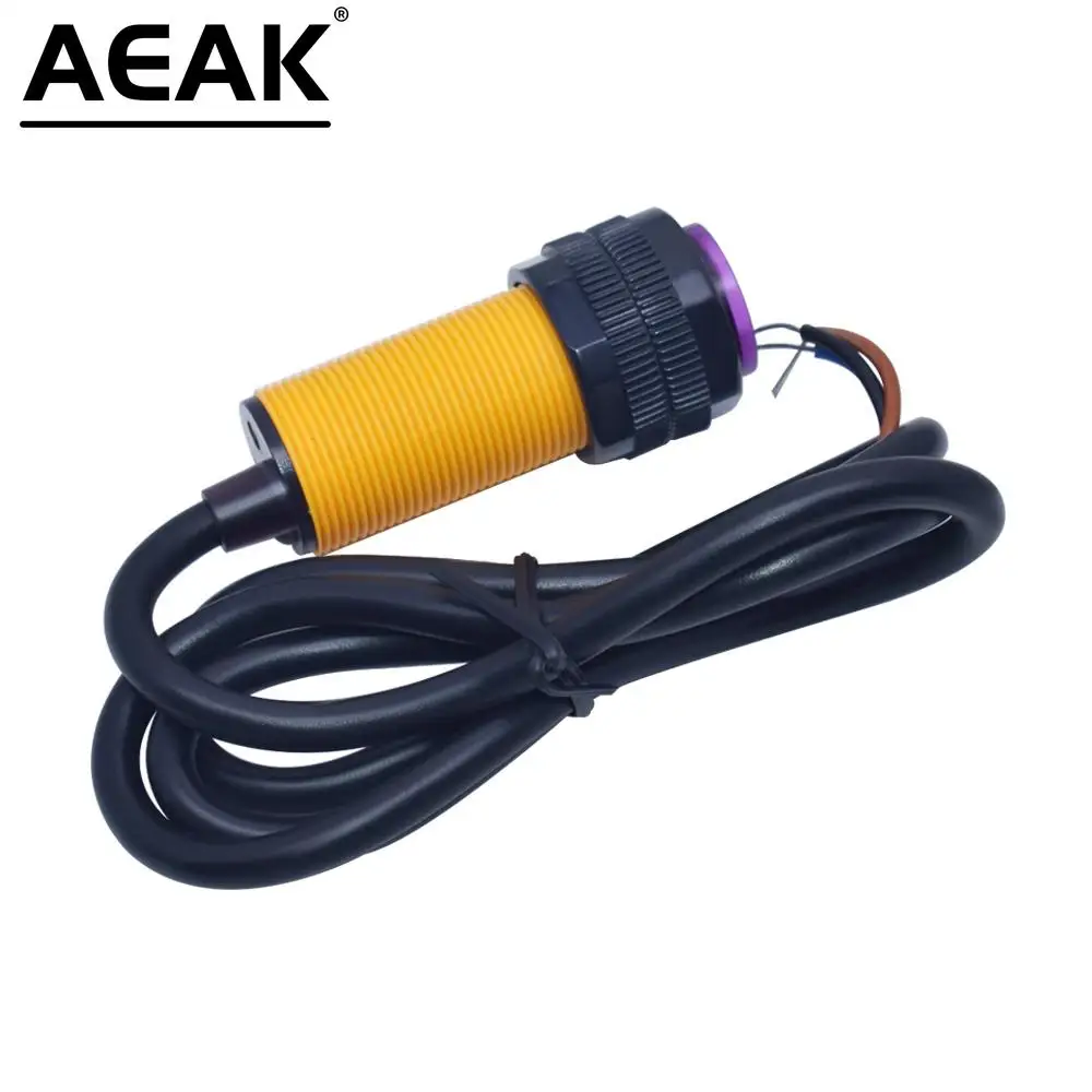 AEAK Smart Car Robot E18-D80NK Infrared Obstacle Avoidance Photoelectric Sensor Proximity Switch 3-80cm Detection Range Adjust