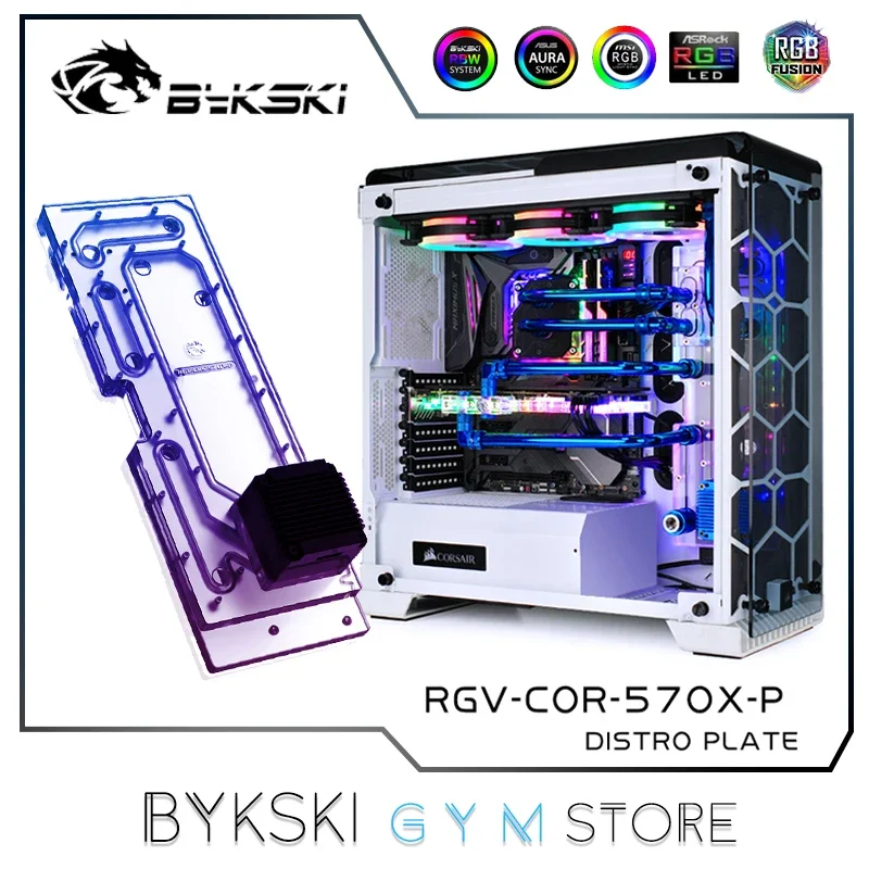 

Bykski Distro Plate For CORSAIR 570X Case,Waterway Board Kit Water Cooling Loop Solution, 12V/5V RGB SYNC, RGV-COS-570X-P