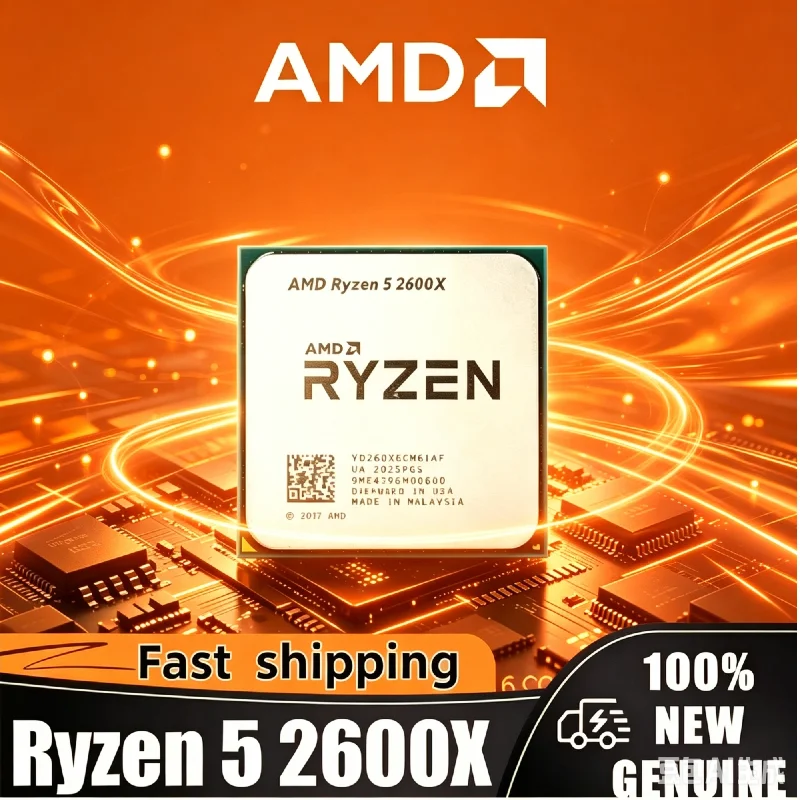 AMD Ryzen 5 2600X Hot Selling AM4 Gaming Chip Six Core Twelve Thread 3.6GHz 95W Genuine New Desktop Processor In Stock
