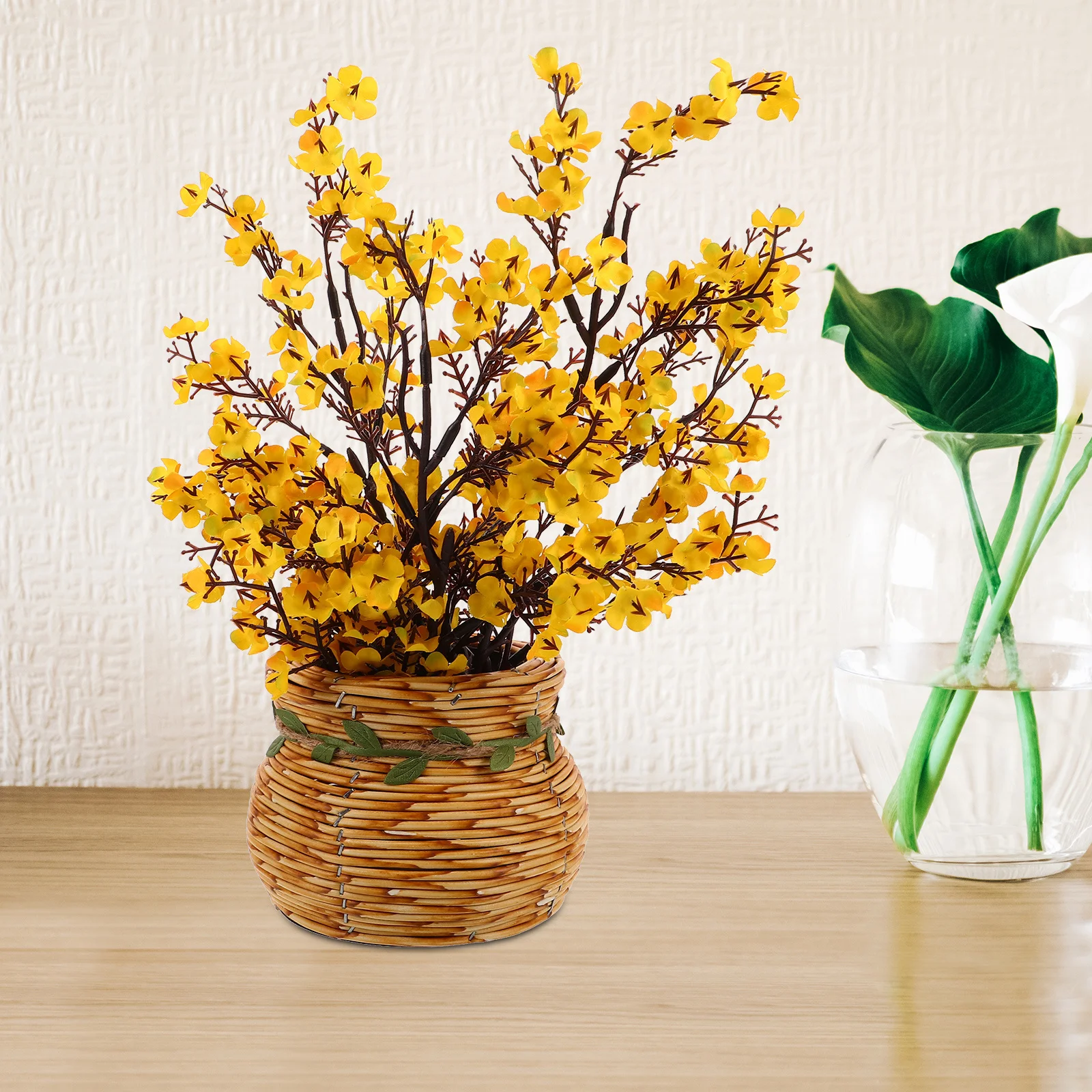 

1pcs Handmade Woven Flower Basket For Indoor Outdoor Planter Basket For Plants Flowers Storage – Home Decor Balcony Pottery