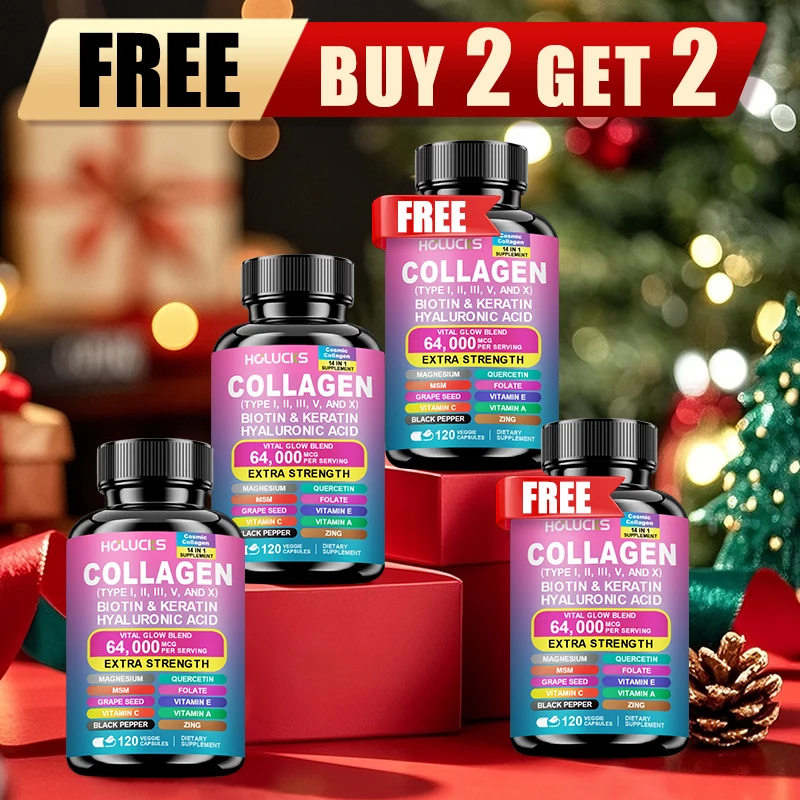

Buy 2 Get 2 Free! Pure Collagen Capsules, Support Skin Firmness, Joint Health & Hair Growth, Promotes Youthful Glow, Energy