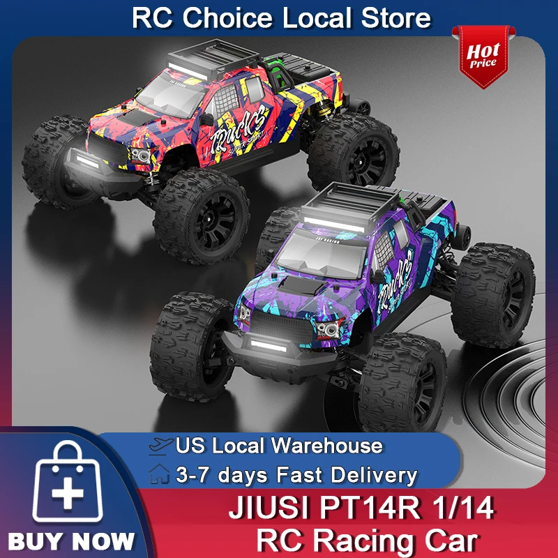

JIUSI PT14R 1/14 RC Гоночный автомобиль 3S Батарея 4WD 80 км/ч Бесщеточный двигатель 2,4G Пульт дистанционного управления 35C Высокоскоростной внедорожный радиоуправляемый грузовик