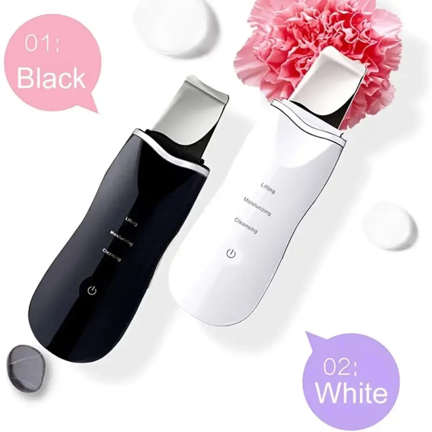 เครื่องขัดผิวหน้าทําความสะอาดล้ําลึกอัลตราโซนิกแบบพกพาพิเศษสําหรับการดูแลส่วนบุคคลด้านความงาม - เครื่องขัดผิวแบบชาร์จ USB พร้อม Dermabrasio