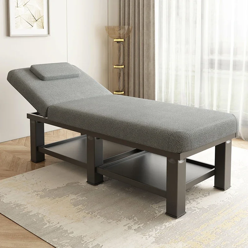 Cama de Masaje para tatuaje de pestañas, salón de belleza de Metal para mesa de Masaje, ajustable, cómoda, Camilla para dormir, muebles de salón de belleza