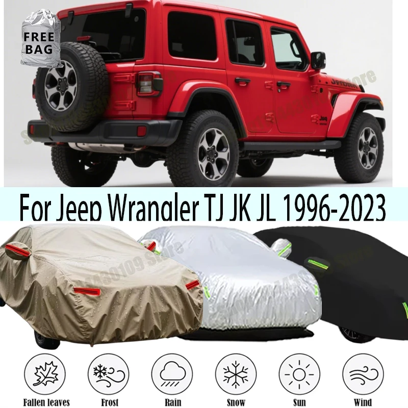 

Защитные чехлы для Jeep Wrangler TJ JK 1996-2023: от снега, солнца, воды и пыли, УФ-защита, аксессуары для экстерьера автомобиля