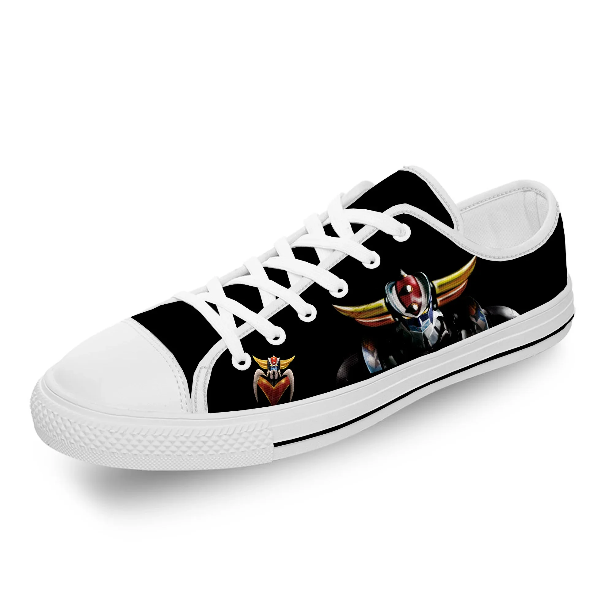 Hot UFO Robot Goldrake Grendizer Anime Gurendaiza Casual Cloth Custom Low Top Canvas Shoes Men Women Breathable Sneakers