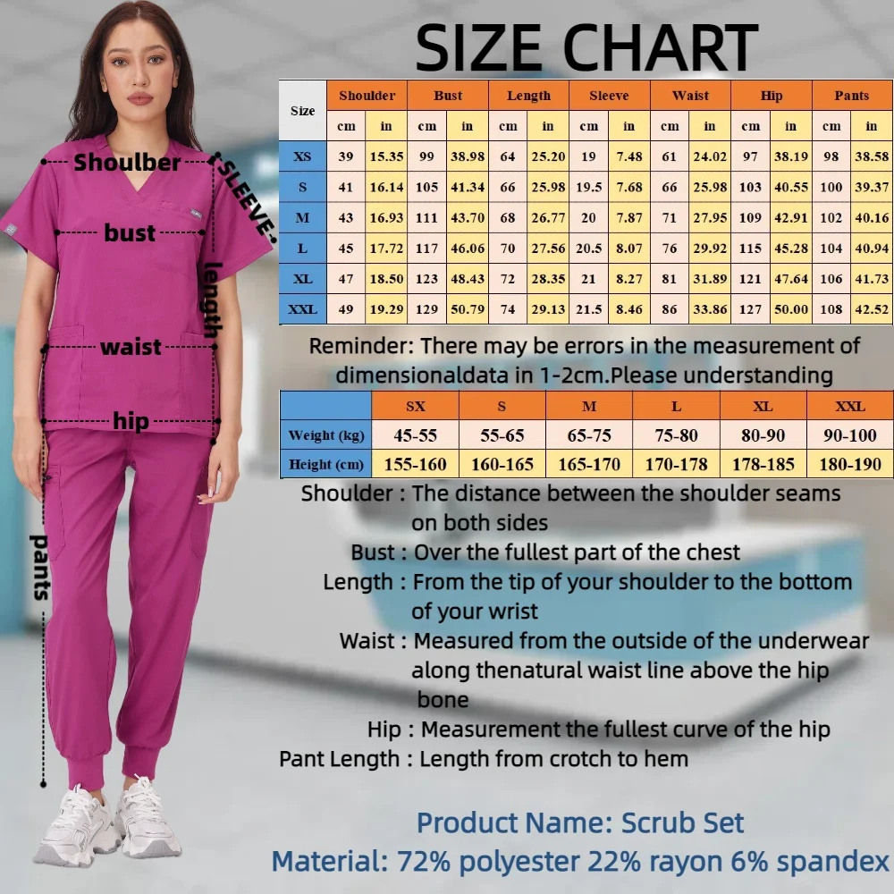 Hurtownia Sala operacyjna Mundur medyczny Scrubs Szpital Praca Scrubs Zestaw Materiały medyczne Pielęgniarka Chirurgia stomatologiczna Kombinezon Odzież robocza