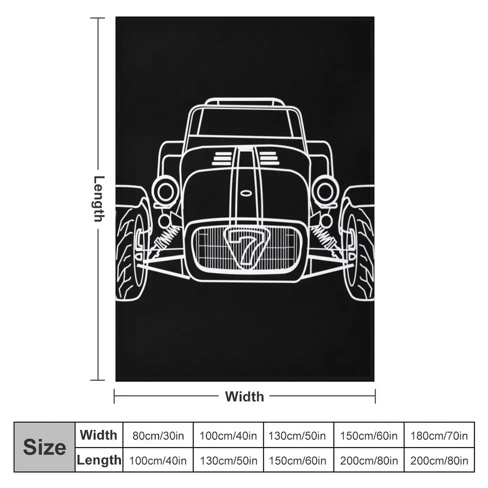 Caterham Super 7 Throw Blanket Beach Cute Blankets