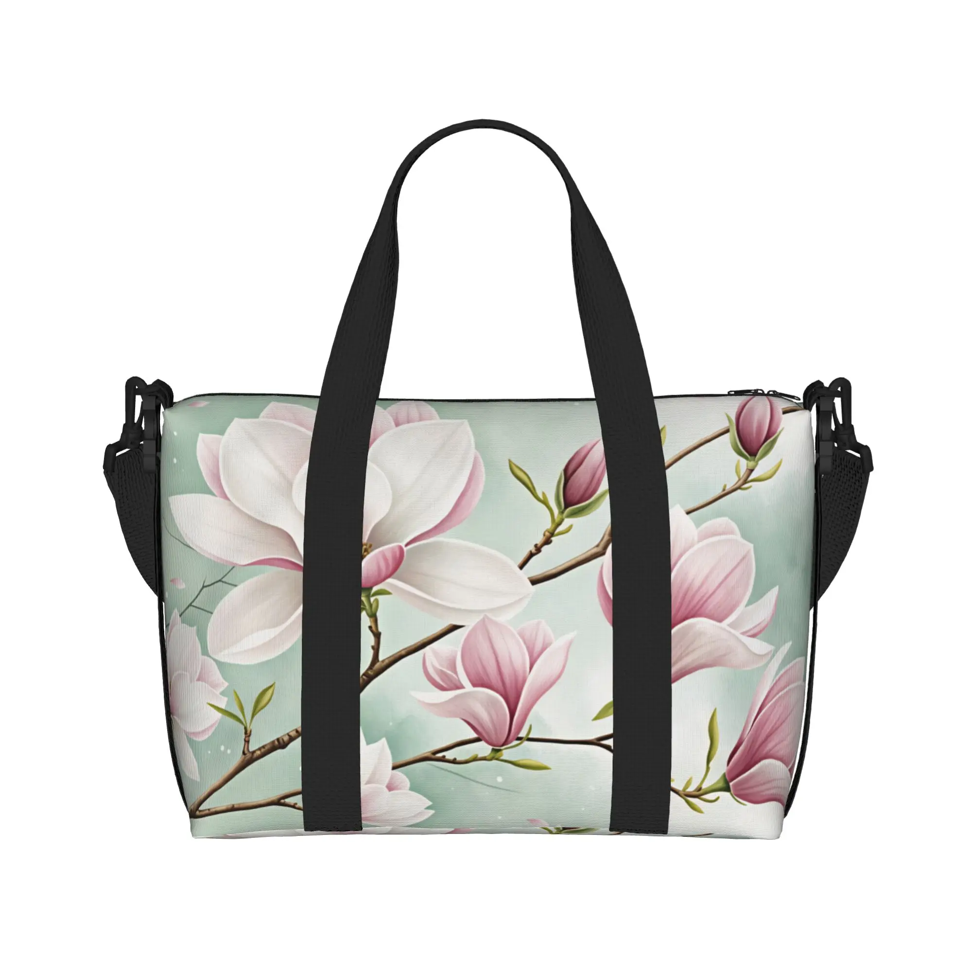 Custom Luxury High 3D Floral Tote Bag for Women Large Capacity Fashion Trend 3D Flowers Gym Beach Travel Bags
