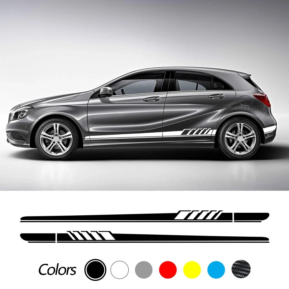 

Car Side Door Sticker Stripe Racing Sport Decal for Mercedes Benz A Class W176 W177 A45 A180 A200 A220 A250 X117 AMG Accessories