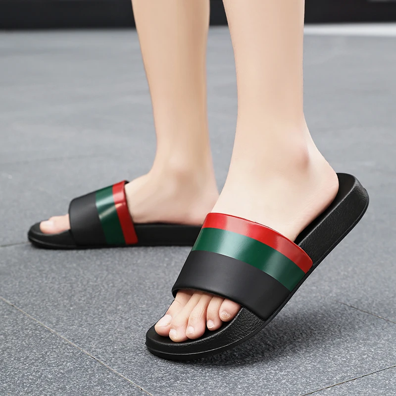 Männer und Frauen Paare rutschfeste farblich passende Hausschuhe Sommer Outdoor große Strandsandalen – Detail 6
