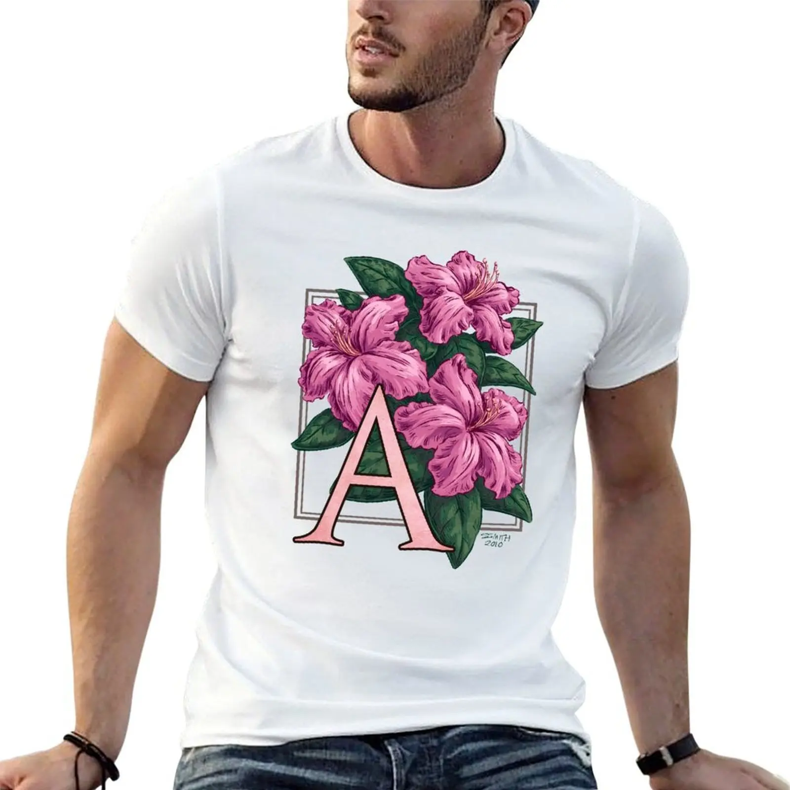 

t T-Shirt with t Azalea man shirts Flower graphic prints for is Monogram shirts t man shirt graphic A