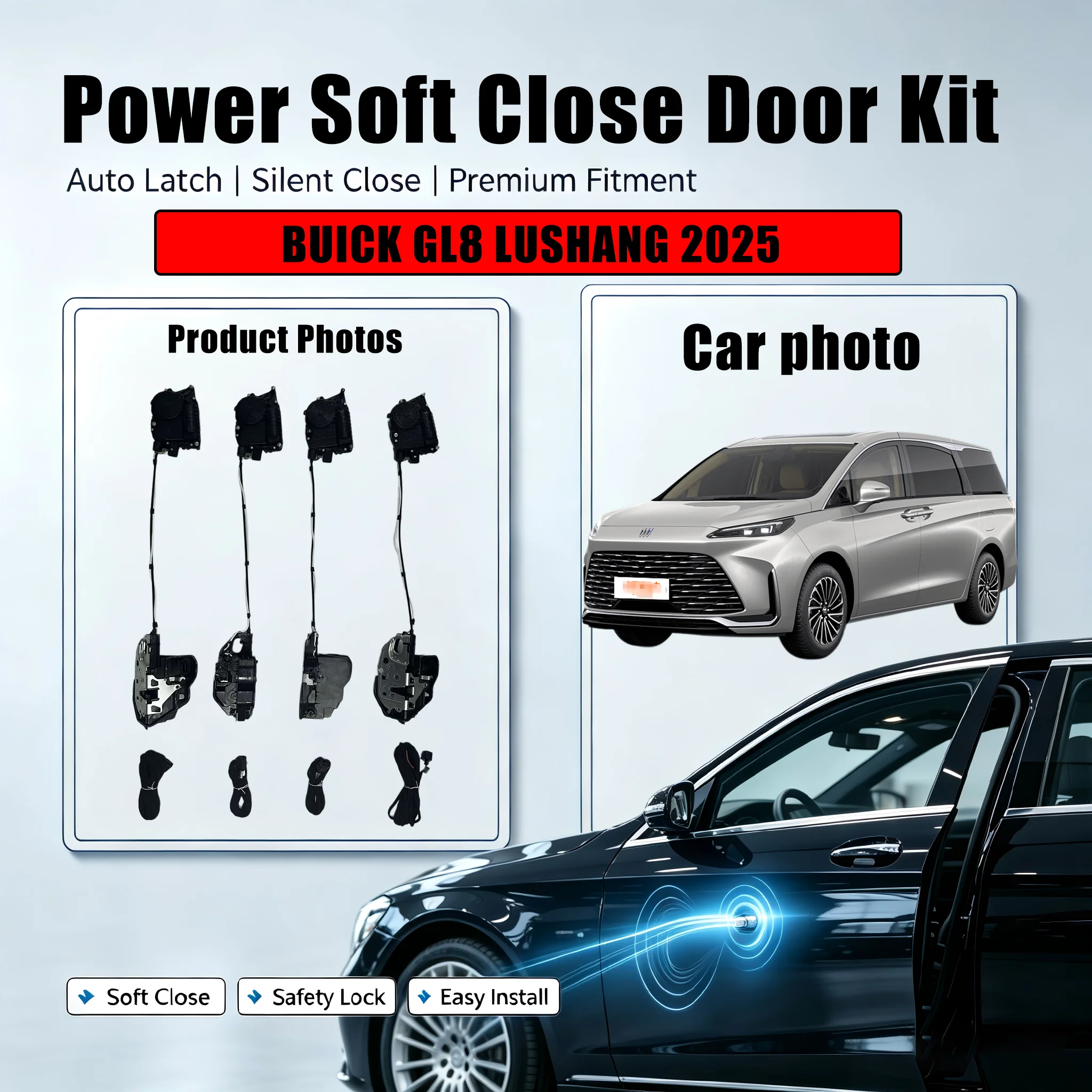 Xcar for BUICK GL8 LUSHANG 2025 Car OEM Automatic Soft Close Door Electric Suction Kit Auto Power Closing