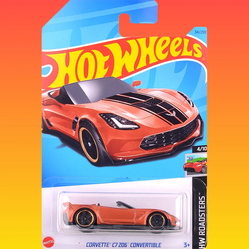 جديد الأصلي الساخن عجلات كورفيت C7 Z06 سيارة قابلة للتحويل جمع ألعاب السيارات هدية عيد في الأوراق المالية