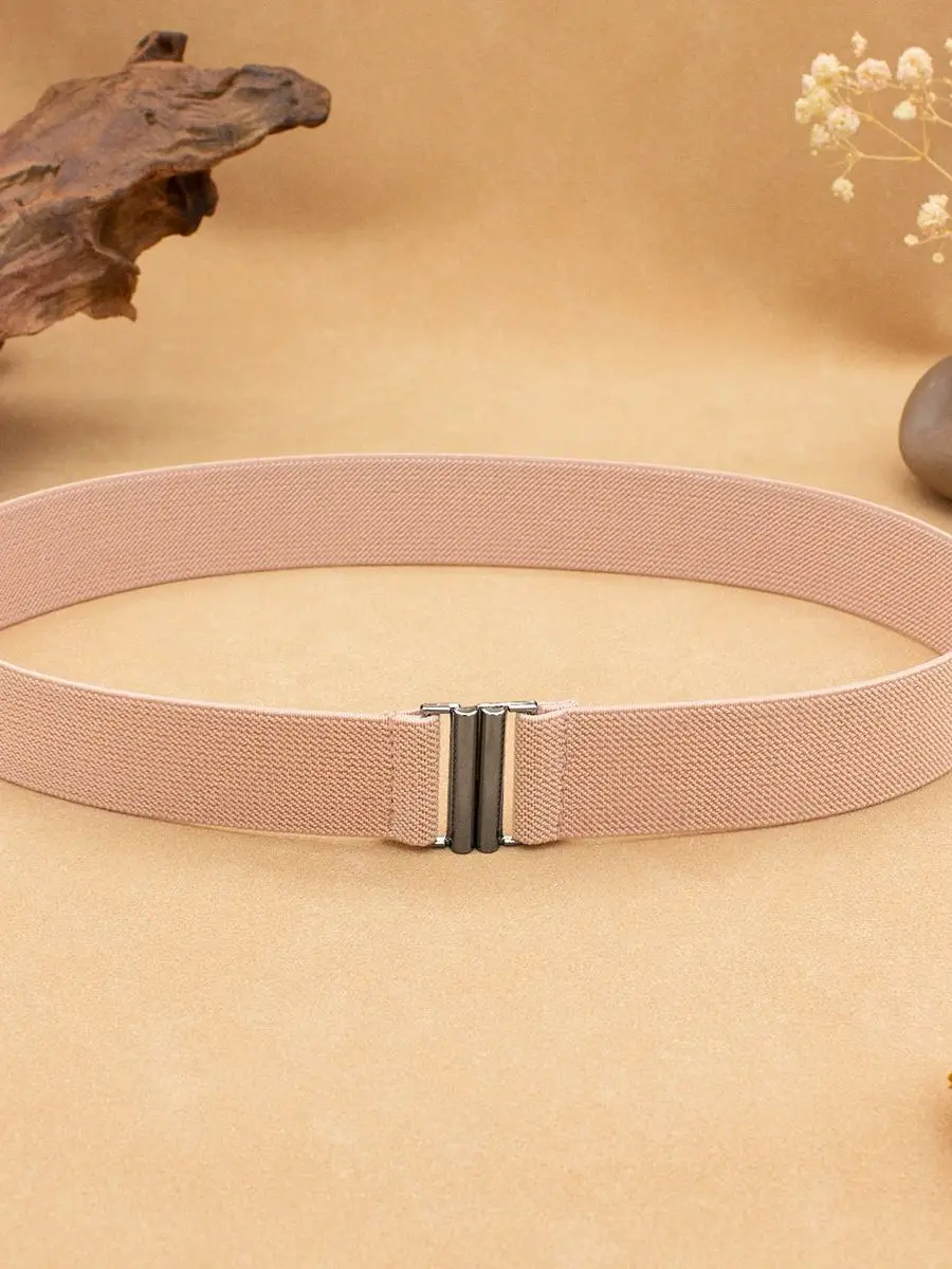 Ceinture élastique tendance SISHION 2026 pour femme – Ceintures fines rose, rouge, noir, blanc – Corset et ceinture de taille YD0001Hei