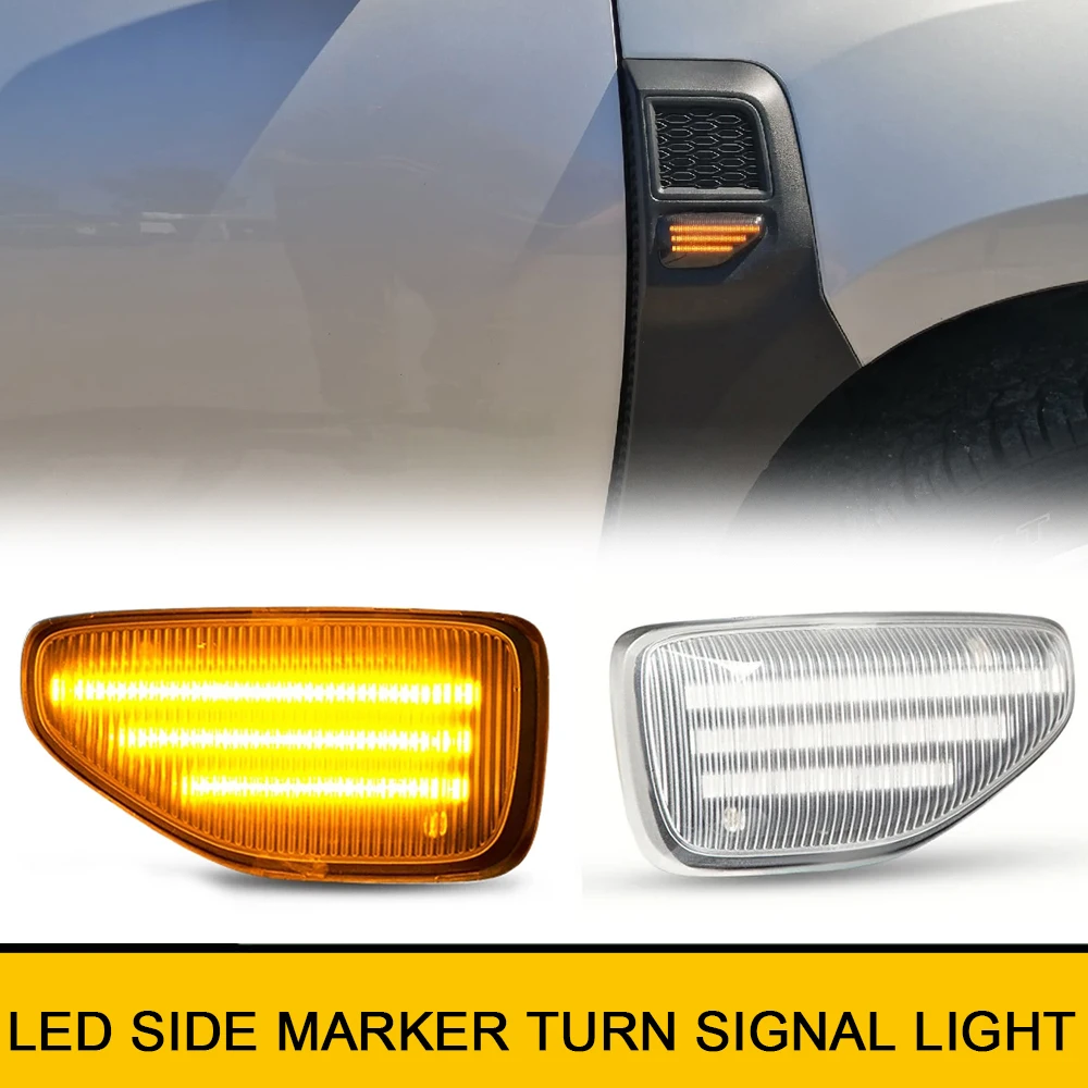 

2x Canbus LED Repeat Blinker Side Marker Lights For Renault Dacia Logan MCV Sandero Duster Sequential Fender Indicator