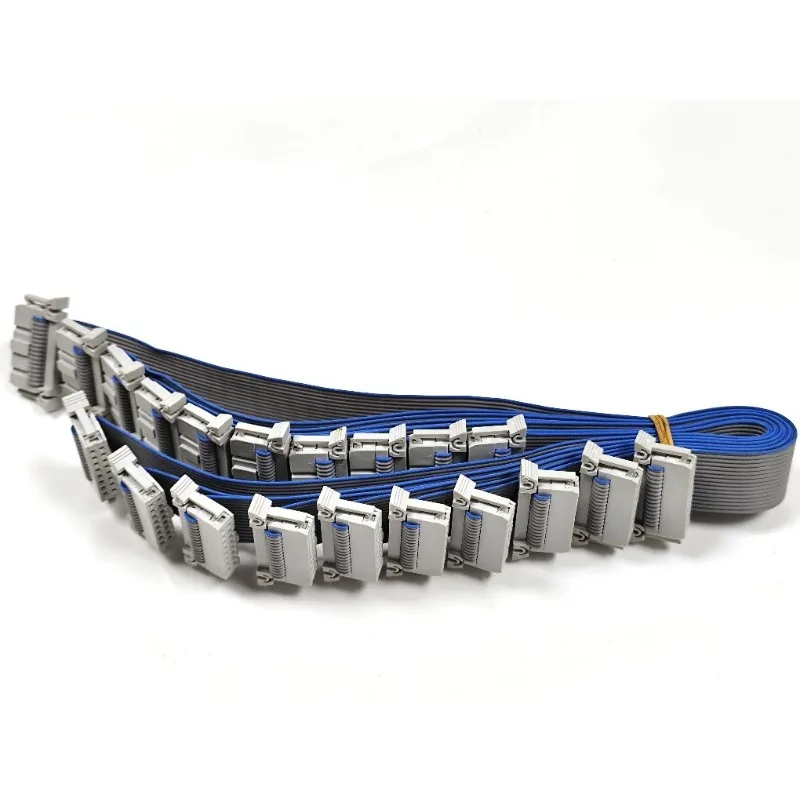 Conector idc cabo de exibição led 16p acabado fc cinza conexão cabo de dados transmissão de tela de caminhada de 16 pinos 2.54mm cobre puro