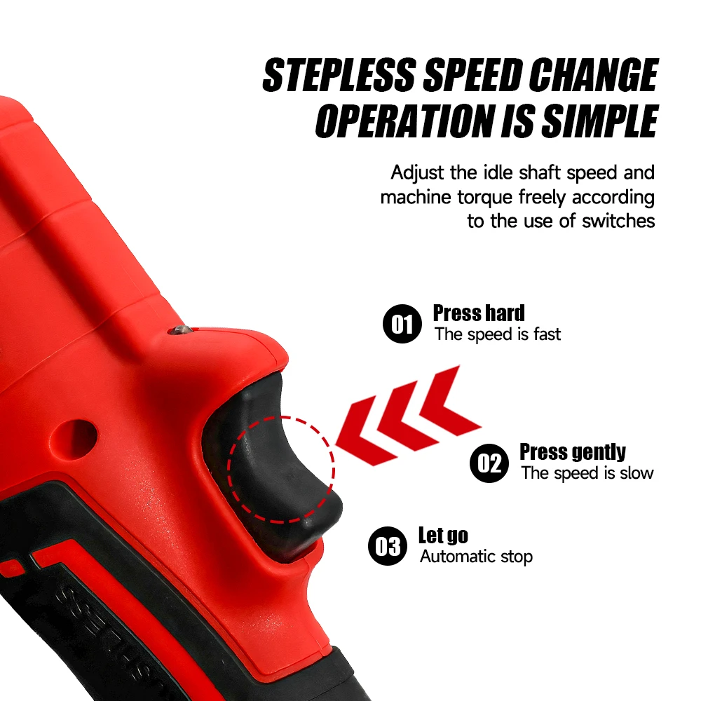 M-WALK 80N.m Brushless Electric Ratchet Wrench 1/2 Inch Cordless Driver Removal Screw Nut Power Tools For Milwaukee 18V Battery view 5