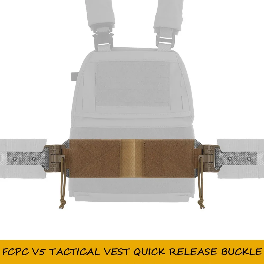 2PCS FCPC V5 Tactical Assault Vest Quick Release Clasp Ferro Style Airsoft Hunting Vest Cummerbund Accessories