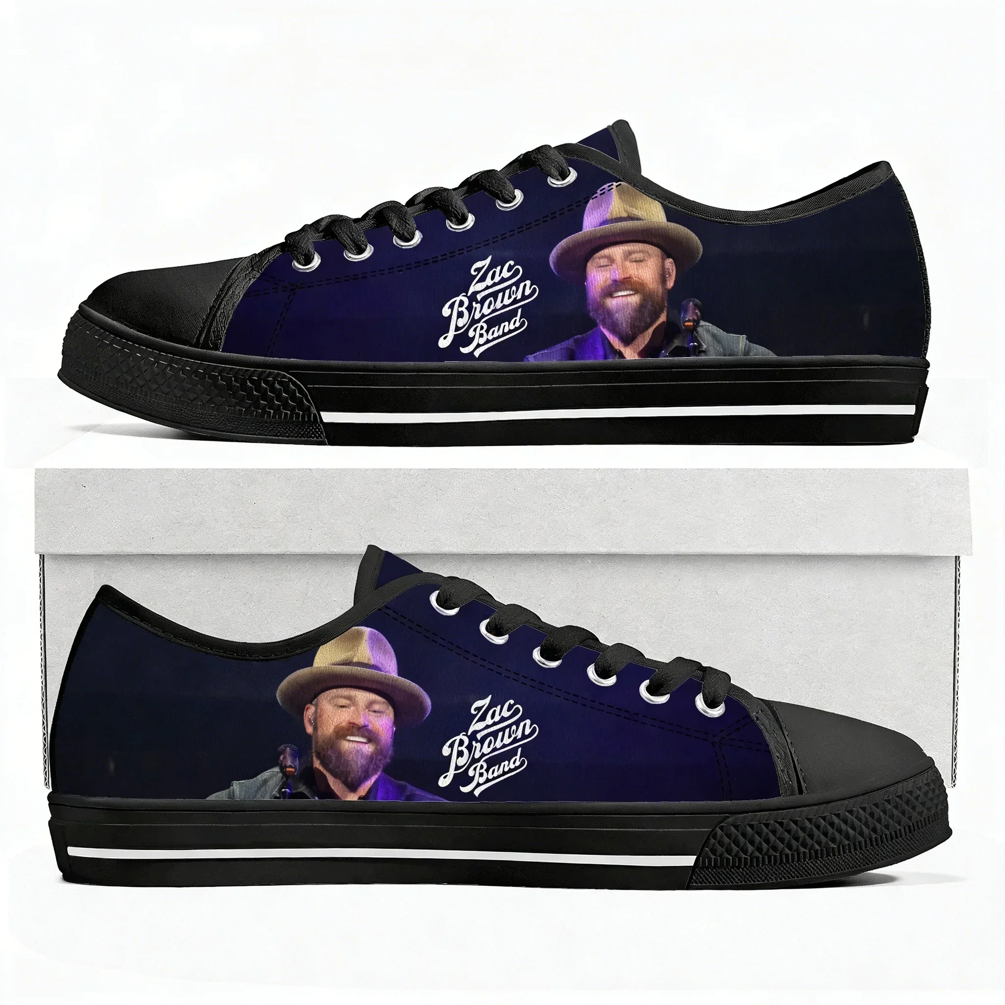 

Кроссовки Zac Brown Low Top High Top для мужчин, женщин и подростков, высококачественные кеды из канваса с 3D-принтом, повседневная обувь, персонализированная обувь