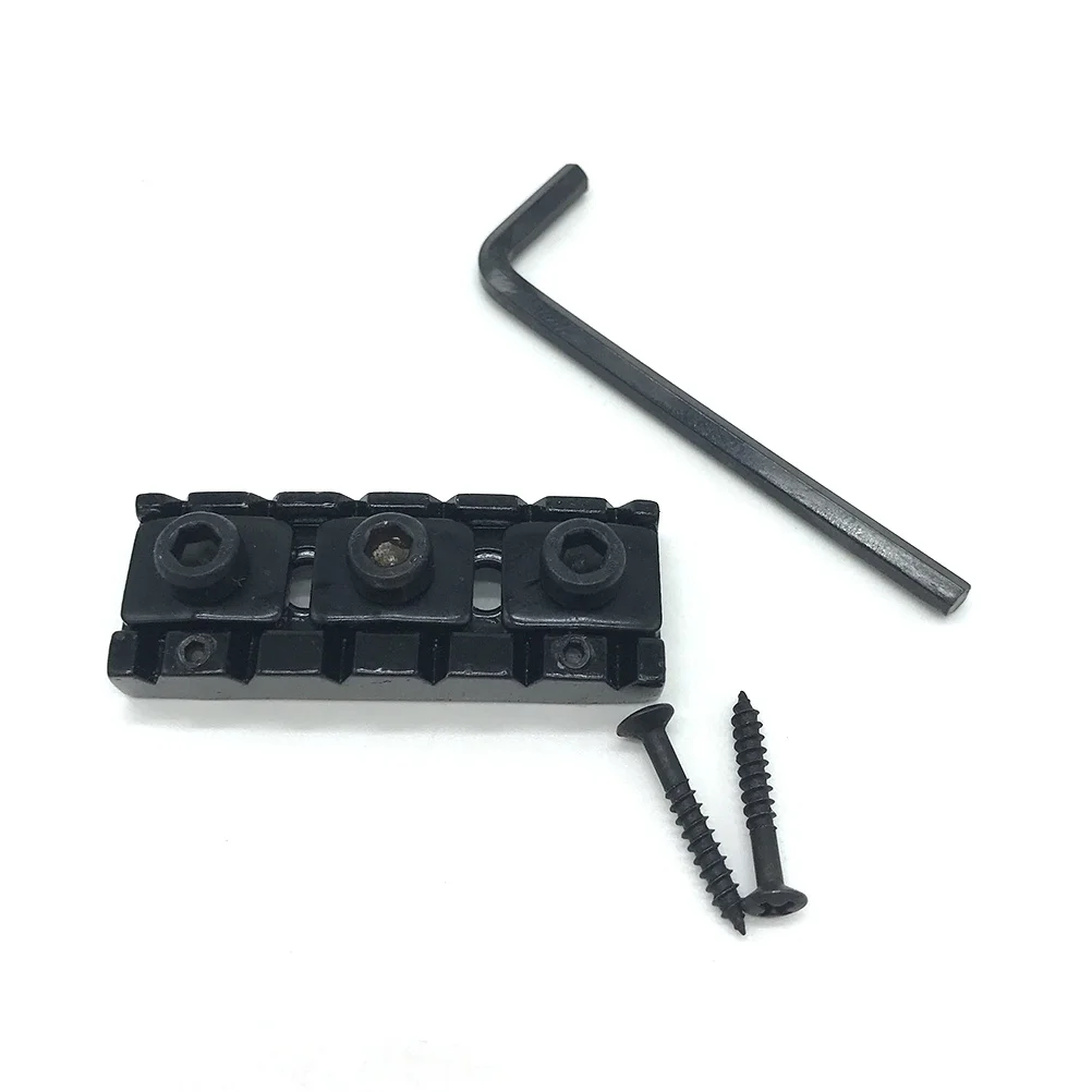 

Locking Nut for Guitar Black 42Mm Double Lock Tremolo Top Mount Design Includes Screws Wrench Replacement Guitar Locking Nut
