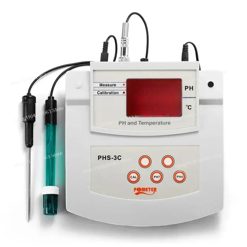 PHS-3C Настольный автоматический калибровочный измеритель кислотности PH 2в1Цифровой тестер PH Лабораторный анализатор качества воды