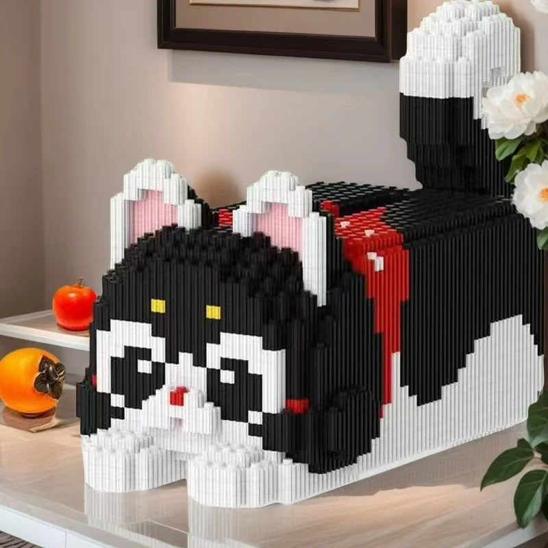 Boîte à mouchoirs en blocs de construction de 4321 pièces, en matériau PP durable, un conteneur de rangement décoratif et fonctionnel, vitrine idéale pour cadeaux de vacances