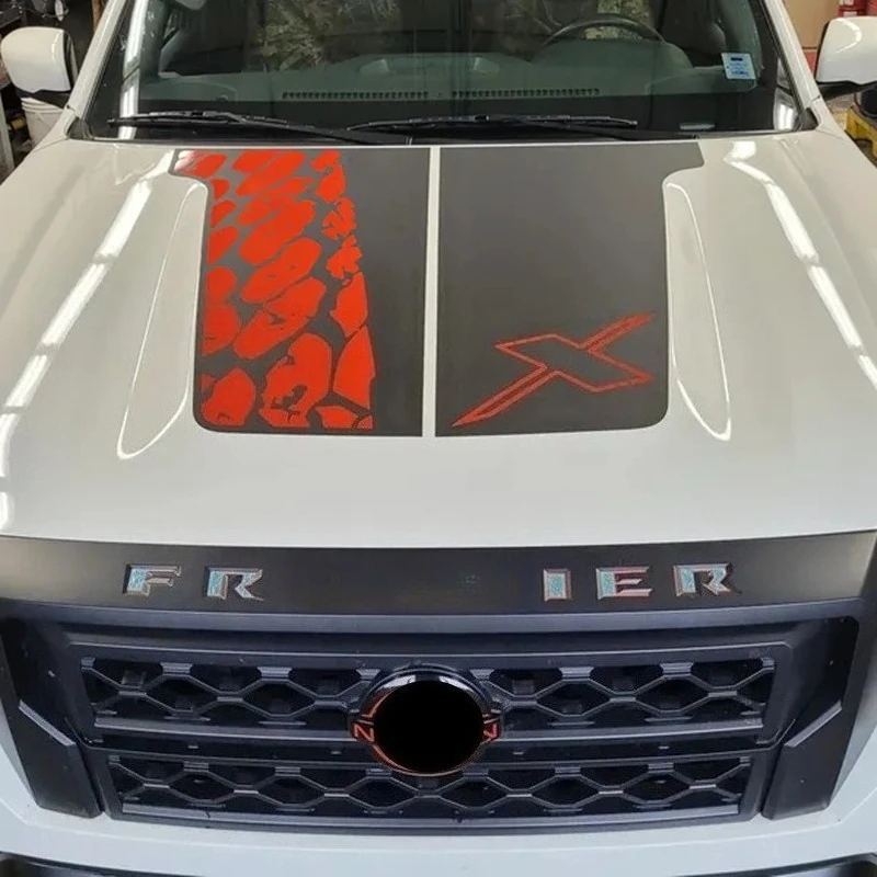 

Car Vinyl sticker FOR Nissan Frontier S SV Pro4X Pro-X 2022-2026 hood stripes fashionable Decal modified accessories