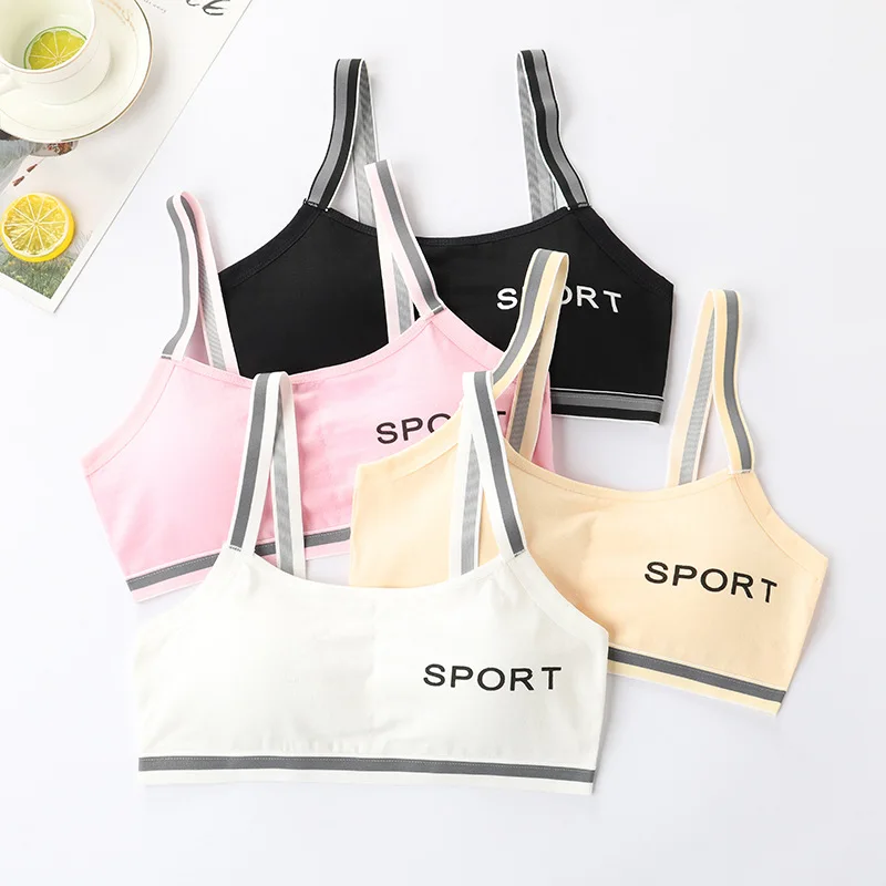 Girls Bra Female Students Development Puberty Junior High School High School Female Students Sports Bra Vest Cotton Bra