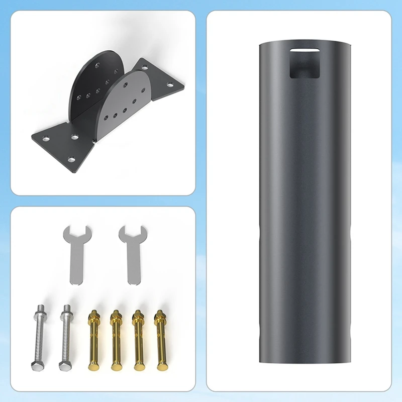 Kit di montaggio regolabile per staffa Eave Starlink V2 Supporto satellitare Pratico kit di montaggio su palo per piatti Internet