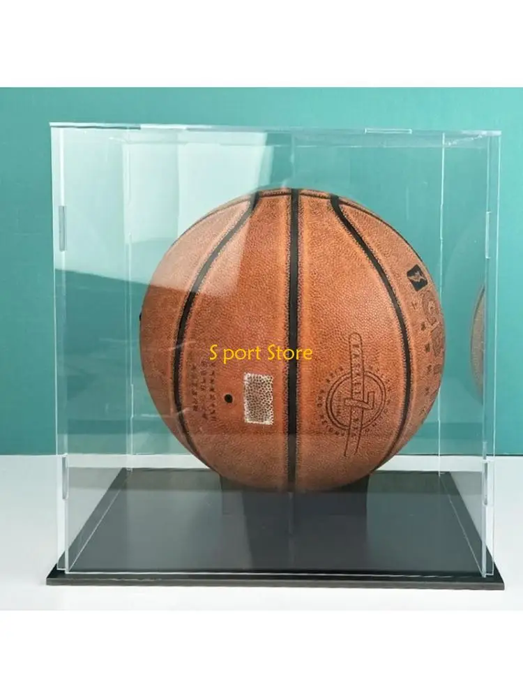 

U2JB Acrylic Display Case Dustproof Basketball Holder Display Box for Collectible