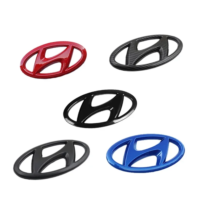Adesivo de capa de volante de carro ABS para Hyundai Emblem IX35 Azera Sonata Mistra Elantra Tucson Lafesta Tiburon Genesis Badge