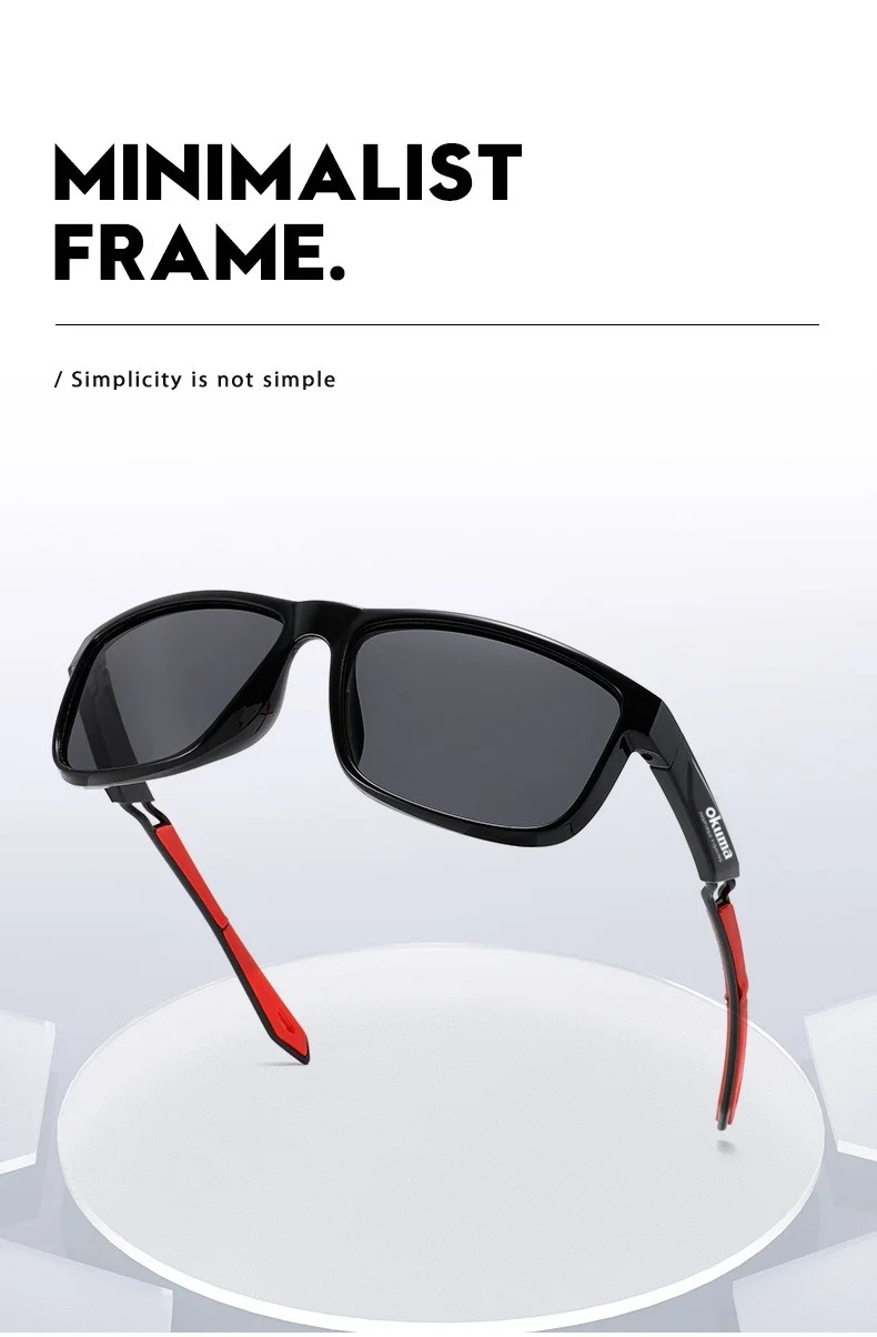 Okuma Fashion Polarisierte Brille UV400, UV-beständig, blendfrei, starkes Licht, geeignet zum Radfahren, Autofahren, Angeln usw – Detail 4