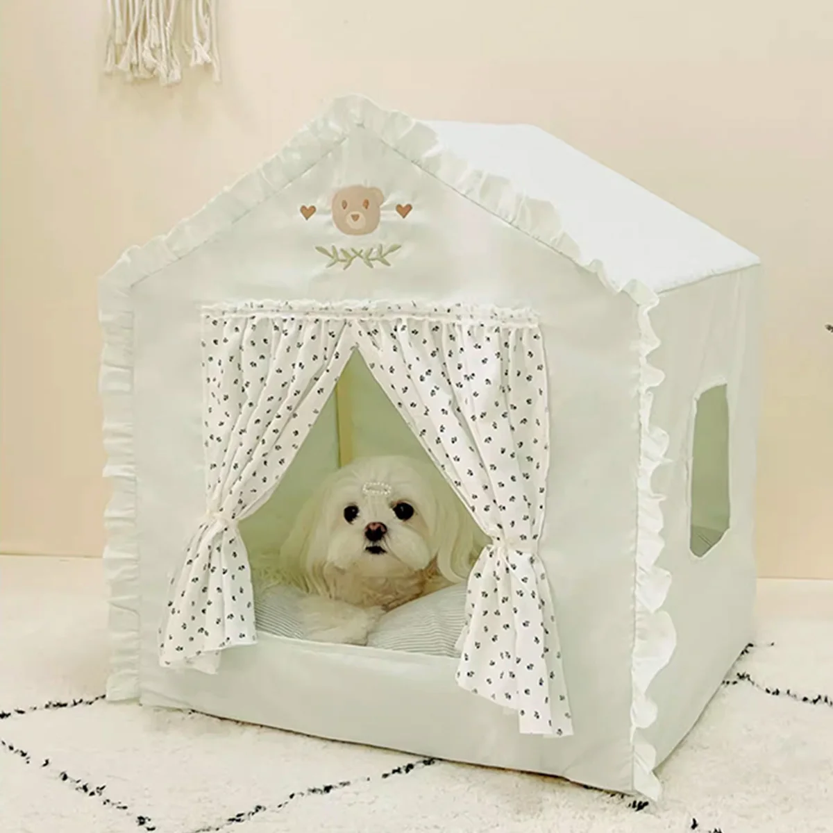 Dog Bed House Tent Cats Puppy Kitten Indoor Cozy Kennel Nest Sofa Couch Cushion Items Supplies